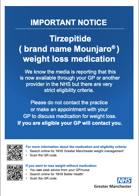 Tirzepitide (brand name Mounjaro) weight loss medication